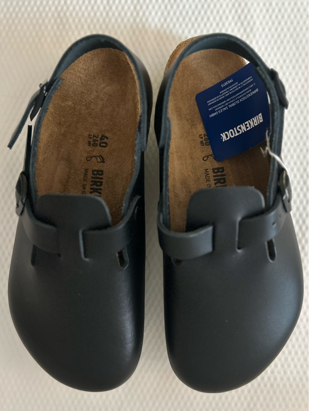 NWT Birkenstock Tokyo Tokio Grip 7953073 Black Leather Clogs